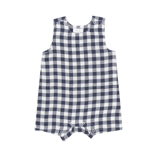 Angel Dear Kid's Sleeveless Jon Jon - Gingham Navy