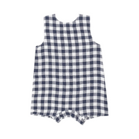 Angel Dear Kid's Sleeveless Jon Jon - Gingham Navy