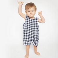 Angel Dear Kid's Sleeveless Jon Jon - Gingham Navy