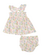 Angel Dear Kid's Ruffle Strap Smocked Top And Diaper Cover - Simple Pretty Floral