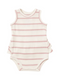 Angel Dear Kid's Rib Ruffle Tank Bubble - Silver Pink + Sugar Swizzle