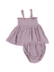 Angel Dear Kid's Smocked Top & Bloomer - Dusty Lavender Solid Muslin