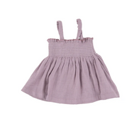 Angel Dear Kid's Smocked Top & Bloomer - Dusty Lavender Solid Muslin