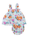 Angel Dear Kid's Ruffly Strap Top + Bloomer Set - Soft Petals Floral