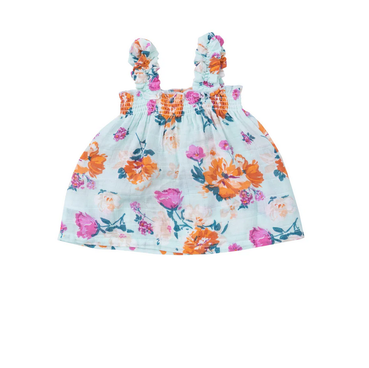 Angel Dear Kid's Ruffly Strap Top + Bloomer Set - Soft Petals Floral