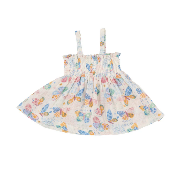 Angel Dear Kid's Smocked Top & Bloomer - Butterfly Patch