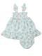 Angel Dear Kid's Smocked Ruffle Sundress & Diaper Cover - Tulips