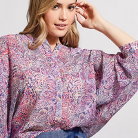 Tribal Women's flowy dolman sleeve blouse