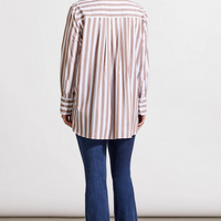 Tribal Women's Long-Sleeve Button-Up Shirt With Back Pleats