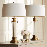 Lamps Plus Vienna Full Spectrum Rolland 30" Brass and Glass Table Lamps Set of 2