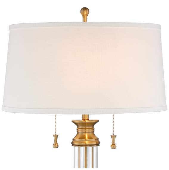 Lamps Plus Vienna Full Spectrum Rolland 30" Brass and Glass Table Lamps Set of 2