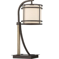 Lamps Plus Franklin Iron Works Gentry 25" Bronze Mission Outlet and USB Desk Lamp