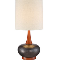 Lamps Plus 360 Lighting Andi 24 1/2" Wood and Ceramic Mid-Century Modern Lamp