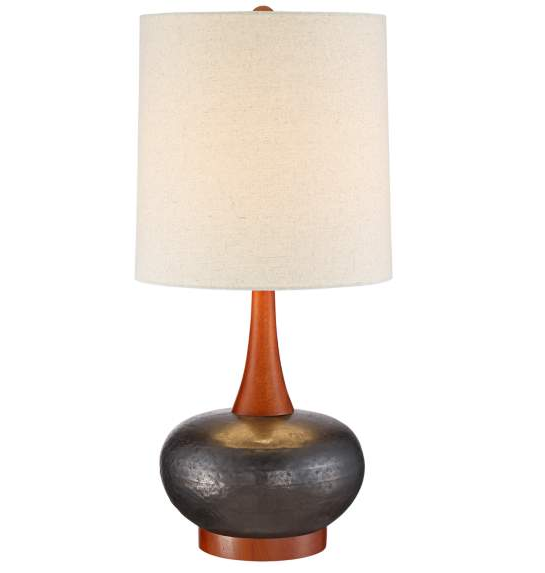 Lamps Plus 360 Lighting Andi 24 1/2" Wood and Ceramic Mid-Century Modern Lamp