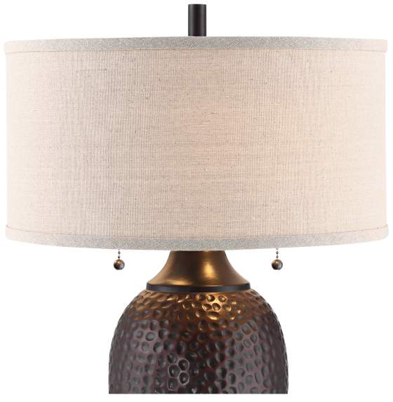 Lamps Plus 360 Lighting Cody 26" Hammered Oiled Bronze Table Lamp Set of 2