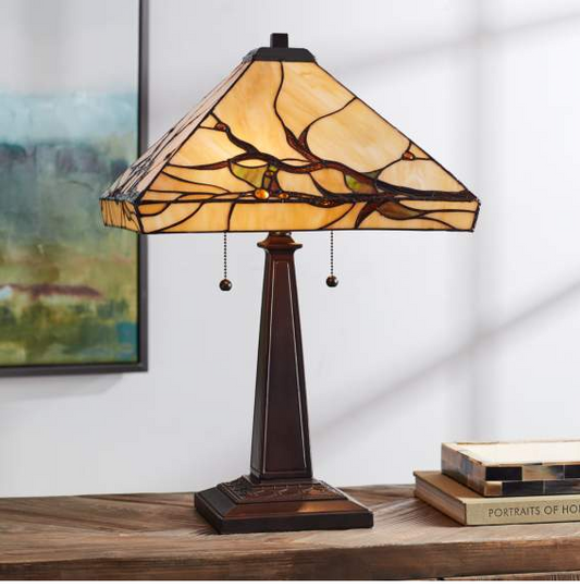 Lamps Plus Robert Louis Tiffany Budding Branch 24" Tiffany-Style Glass Table Lamp