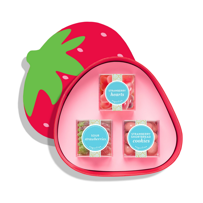 Sugarfina Strawberry 3 Piece Candy Bento Box