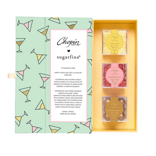 Sugarfina Shake Your Martini 3 Piece Candy Bento Box