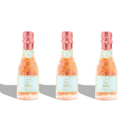 Sugarfina Peach Bellini Celebration Bottle 3 Piece Bundle