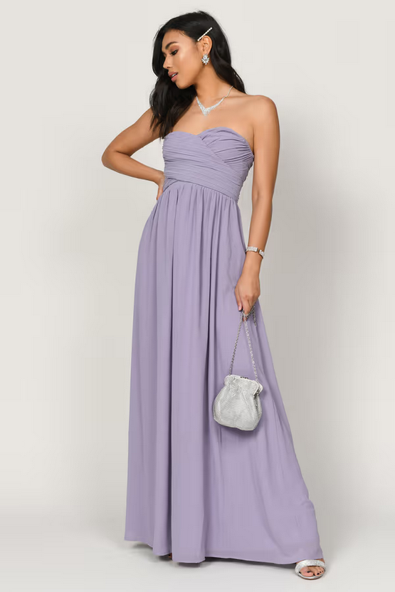 Tobi Women's Go Glam Sweetheart Surplice Maxi Dress