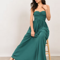 Tobi Women's Go Glam Sweetheart Surplice Maxi Dress