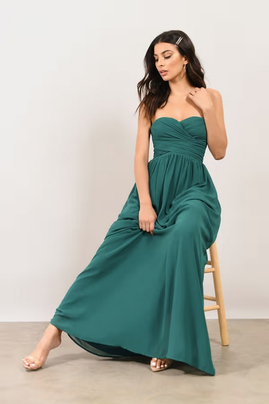 Tobi Women's Go Glam Sweetheart Surplice Maxi Dress