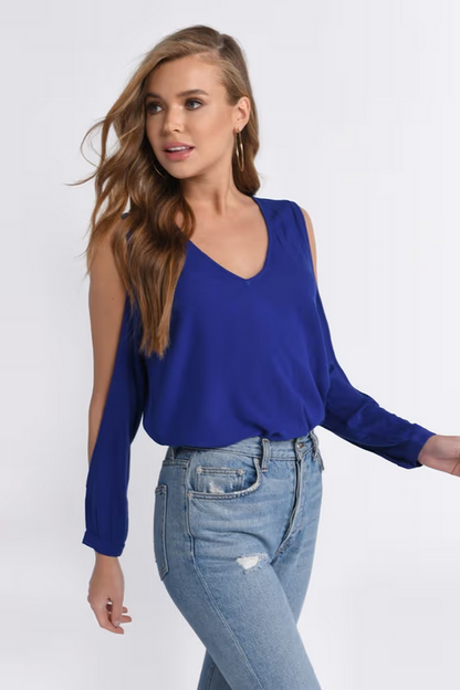 Tobi Women's Maci Cold Shoulder Blouse