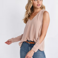 Tobi Women's Maci Cold Shoulder Blouse