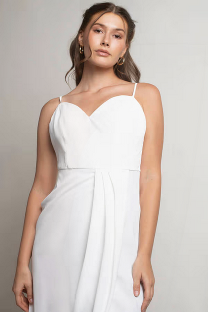 Tobi Women's Cherish This Moment Sweetheart Wrap Midi Dress - Ivory