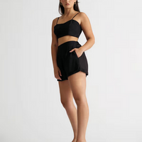 Tobi Women's Jennifer Crop Top and Short Set - Black