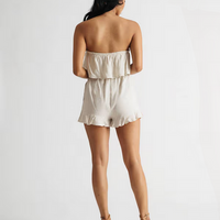 Tobi Women's Lauren Strapless Romper - Beige