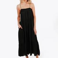 Tobi Women's Elisse Cami Tiered Maxi Dress - Black