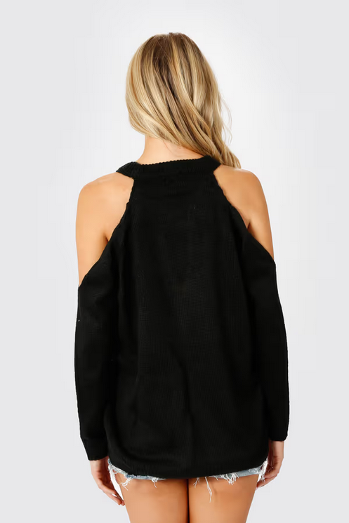 Tobi Women's Alia Cold Shoulder Sweater