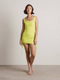 Tobi Women's Party With Us Ruched Open Back Mini Dress - Lime Green