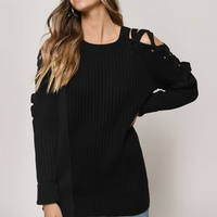 Tobi Women's Vana Cold Shoulder Sweater