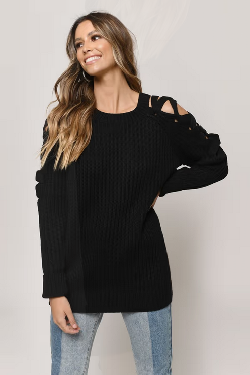 Tobi Women's Vana Cold Shoulder Sweater