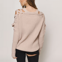 Tobi Women's Vana Cold Shoulder Sweater