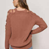 Tobi Women's Vana Cold Shoulder Sweater