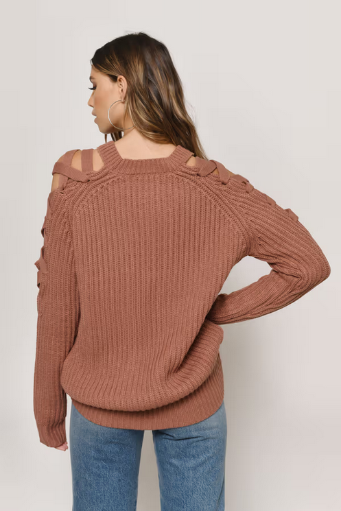 Tobi Women's Vana Cold Shoulder Sweater