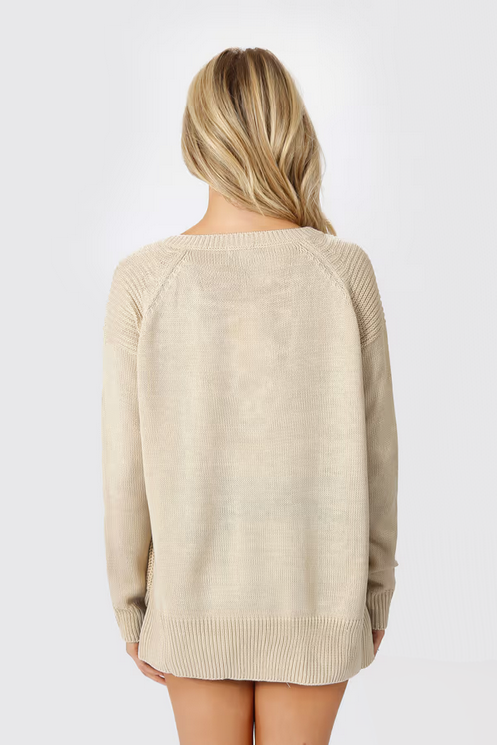 Tobi Women's Be On My Side Lace Up Sweater