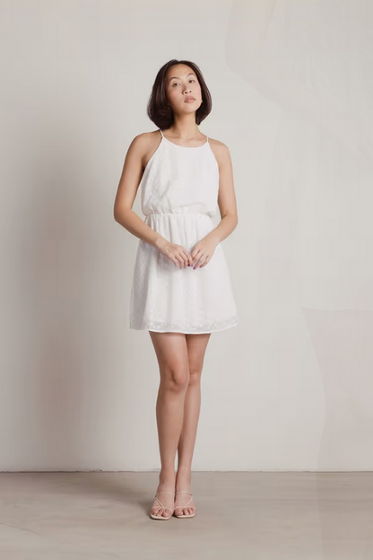 Tobi Women's Minnie Racerback A-Line Mini Dress - White