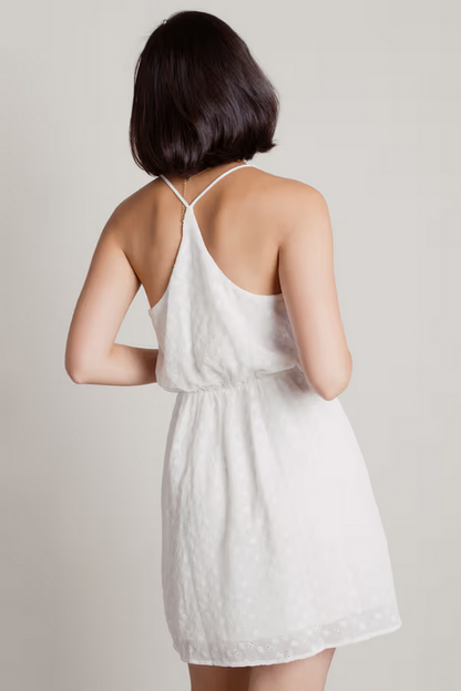 Tobi Women's Minnie Racerback A-Line Mini Dress - White