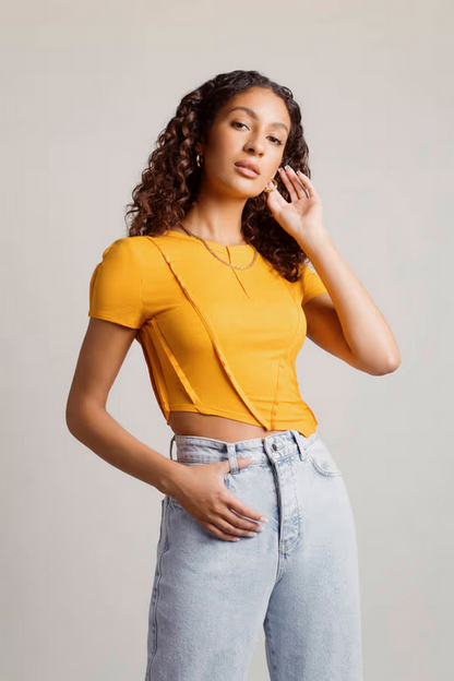 Tobi Women's Only One Here Seam Lines Tee