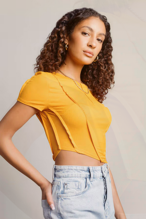 Tobi Women's Only One Here Seam Lines Tee