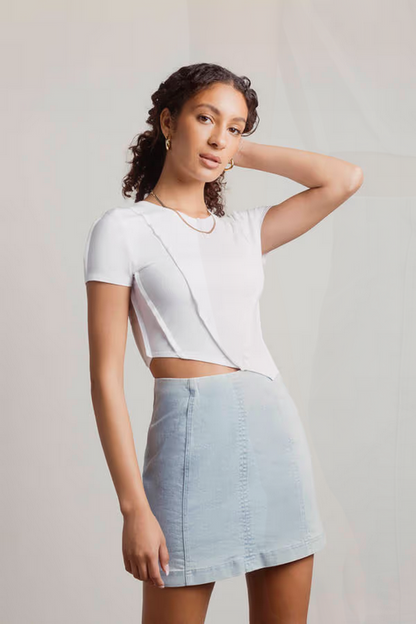 Tobi Women's Only One Here Seam Lines Tee