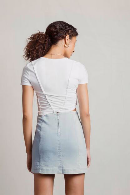 Tobi Women's Only One Here Seam Lines Tee
