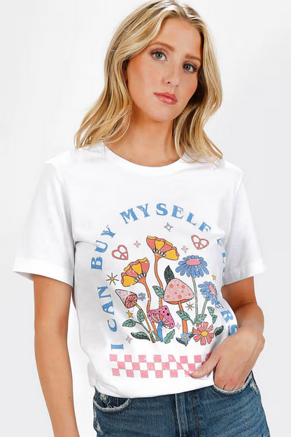 Tobi Women's Argenta Graphic Tee - White