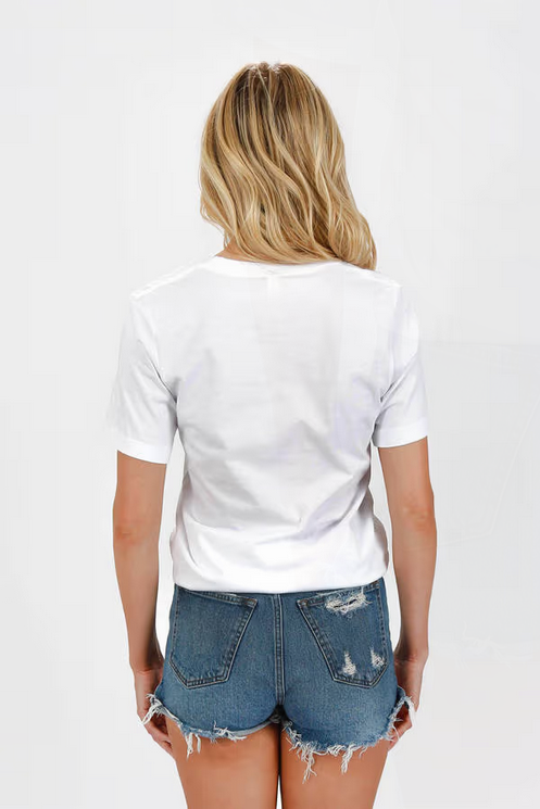 Tobi Women's Argenta Graphic Tee - White