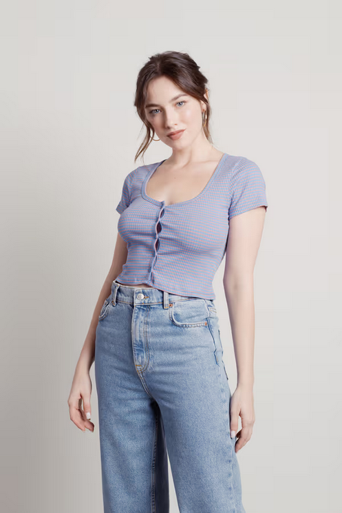 Tobi Women's Shelley Crop Top - Purple