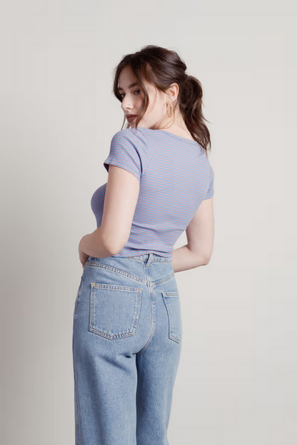 Tobi Women's Shelley Crop Top - Purple